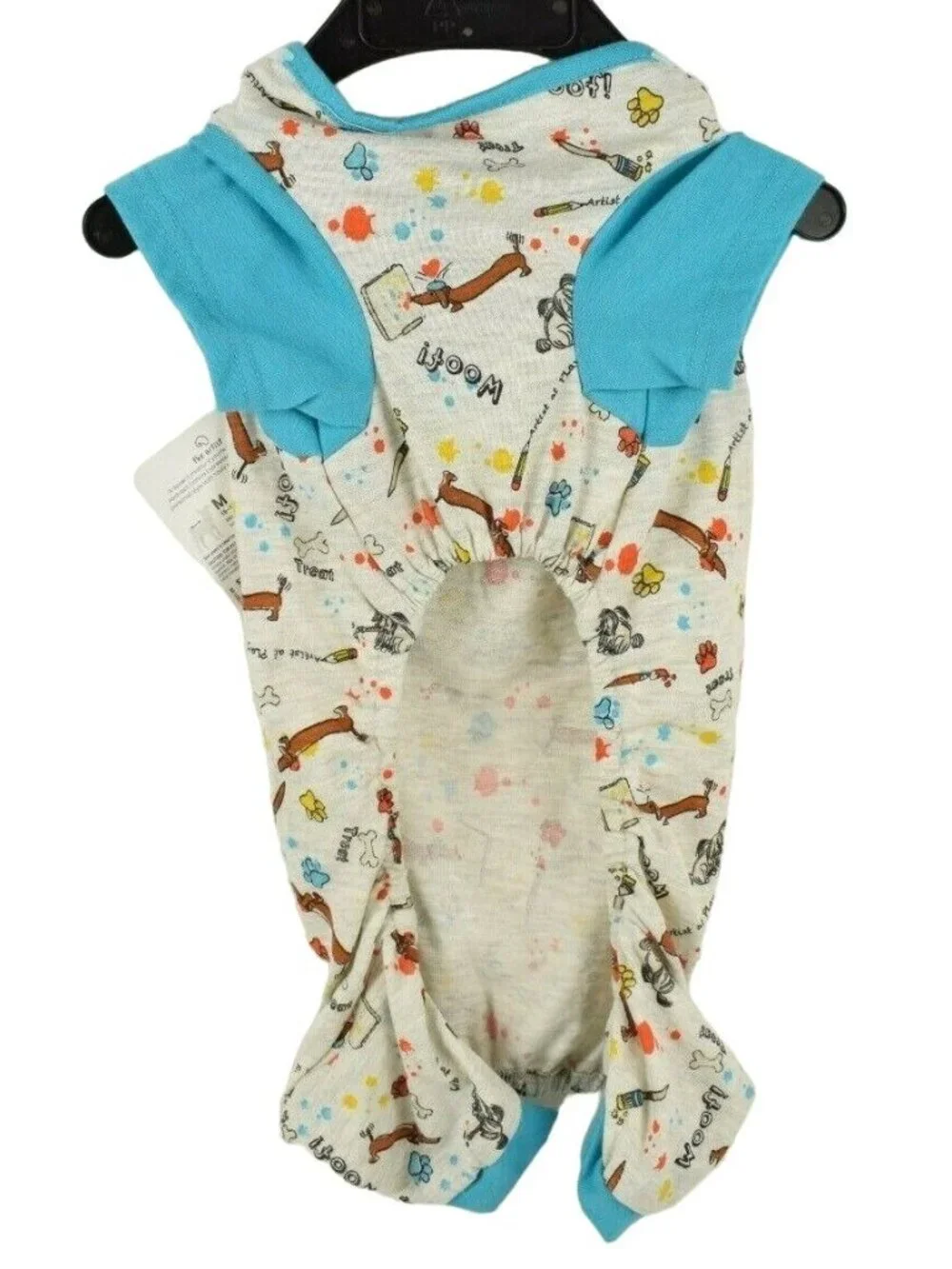 Youly Dog Medium 16 to 18 inches The Artist Blue Pet Pajamas